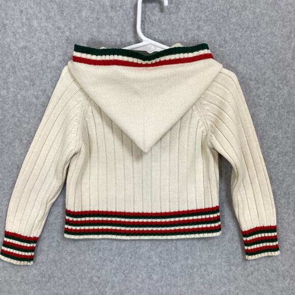 Vintage K Mart Hooded Cardigan Sweater Toddler 3T Acrylic 60s 70s Taiwan ROC - Picture 7 of 13